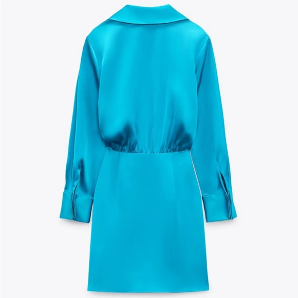 Zara button down satin dress - Picture 6 of 17